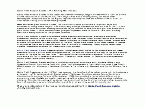 Kolte patil tuscan estate