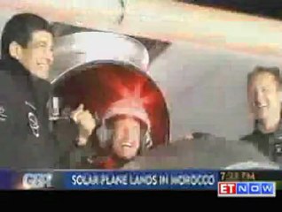 Solar plane successfully completes experimental journey