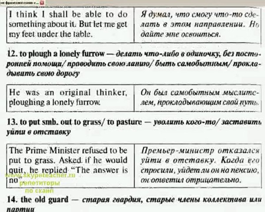 идиомы английского языка