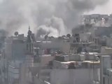 Syria فري برس حمص الخالدية سقوط 6 صواريخ متتالية 8 6 2012 Homs
