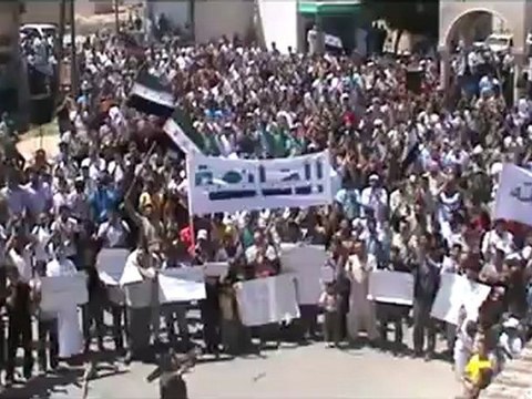 Syria فري برس ادلب التماتعة جمعة ثوار وتجار يدا بيد حتى النصر 8 6 2012 Idlib
