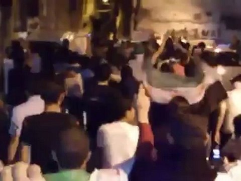 Syria فري برس دمشق مظاهرة شارع خالد بن الوليد نصرة لحماة 7 6 2012 Damascus