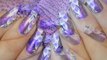 Nail art one stroke plumes exotiques