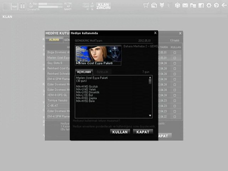 DivaneTR Envanter+Heediye Kutusu
