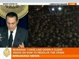 Mubarak refuses to leave office