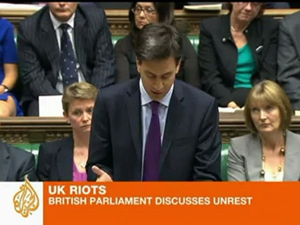 British Parliament discusses unrest