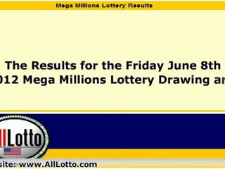Mega Millions Lottery Drawing Results for June 8, 2012