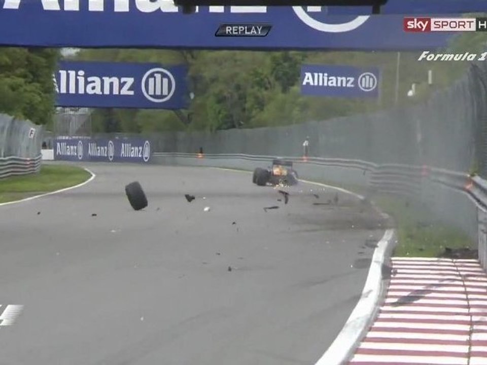 Formula 1 Canada 2012 FP1 Big crash Kovalainen