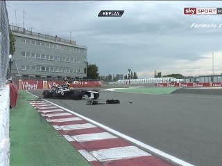 Formula 1 Canada 2012 FP2 Big crash Senna