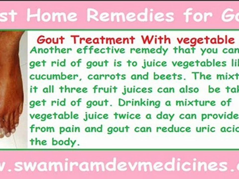 Best Home Remedies for Gout or Natural home treatments