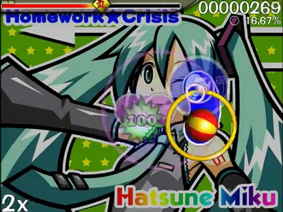osu!  Hatsune Miku - Homework Crisis - first time playing