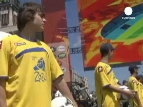 Festa in Ucraina per l'inizio di Euro 2012 di calcio