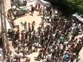 Download Video: Syria فري برس  ريف دمشق مسرابا مظاهرة في بلدة مسرابا رغم الحصار الشديد  9 6 2012 Damascus