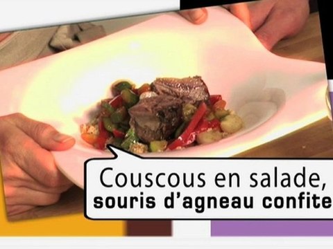 REPAS DIVIN - Recette 6 : couscous en salade, souris d’agneau confite