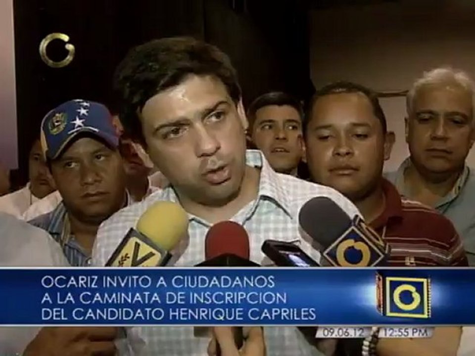 Ocariz: “La meta es lograr la mayor cantidad de votos para lograr la presidencia de Capriles Radonski"