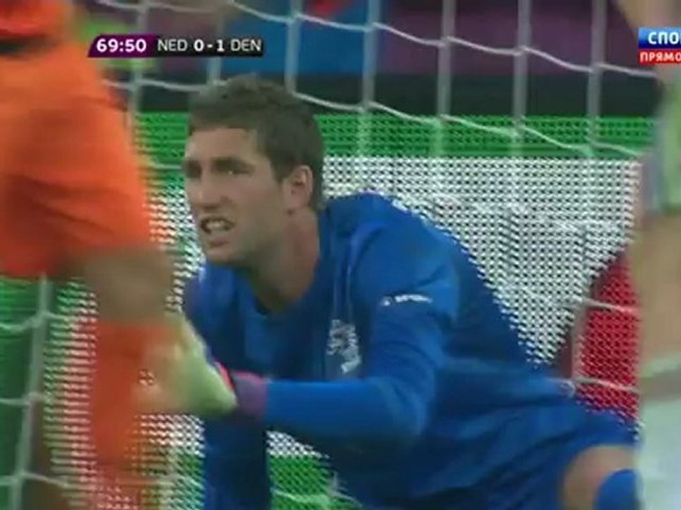 Нидерланды - Дания / 2-й тайм/ Футбол 2012