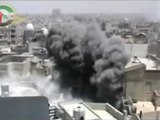 Syria فري برس حمص قصف حي الحميدية و حي باب الدريب 9 6 2012