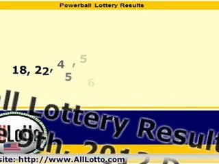 Powerball Lottery Drawing Results for June 9, 2012