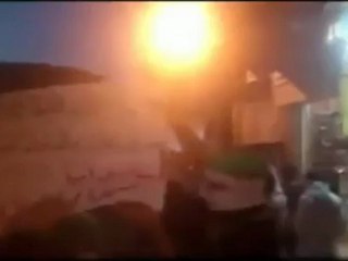 Syria فري برس  دمشق الميدان مظاهرة قرب جامع سفيان الثوري 9 6 2012 Damascus