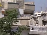 Syria فري برس  حمص قصف حي الخالدية لليوم الثاني على التوالي وتصاعد الدخان من المنازل 9 6 2012 Homs