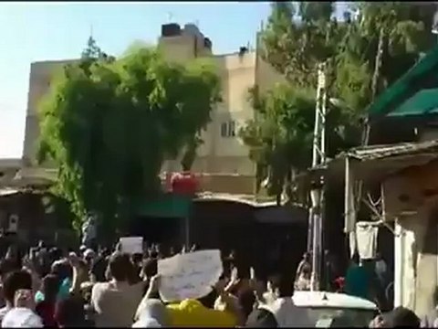 Syria فري برس دمشق الميدان جانب مسجد الماجد نصرة للمدن المنكوبة 9 6 2012 Damascus