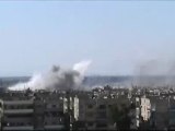 Syria فري برس حمص القصور هاااام جداااا لحظة سقوط الصواريخ9 6 2012 Homs
