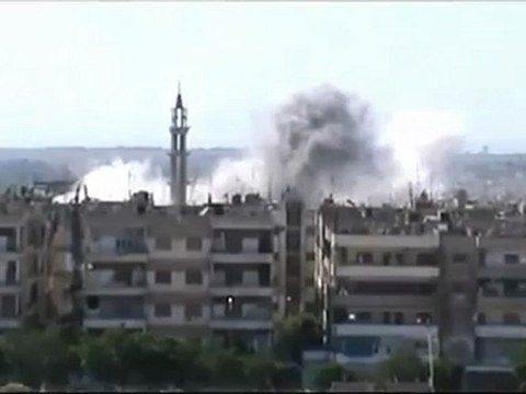 Syria فري برس حمص القصور استهداف المساجد والمنازل وسقوط الصواريخ 9 6 2012 Homs
