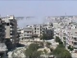 Syria فري برس حمص الخالدية لحظة سقوط الصواريخ هااام 9 6 2012 Homs