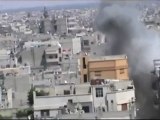 Syria فري برس حمص الخالدية هاام جدااااا لحظة سقوط الصاروخ6 9 2012 Homs