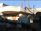 Syria فري برس حمص الخالدية اثار الدمار جارء القصف بالمدفعية من كتائب بشار 9 6 2012 Homs