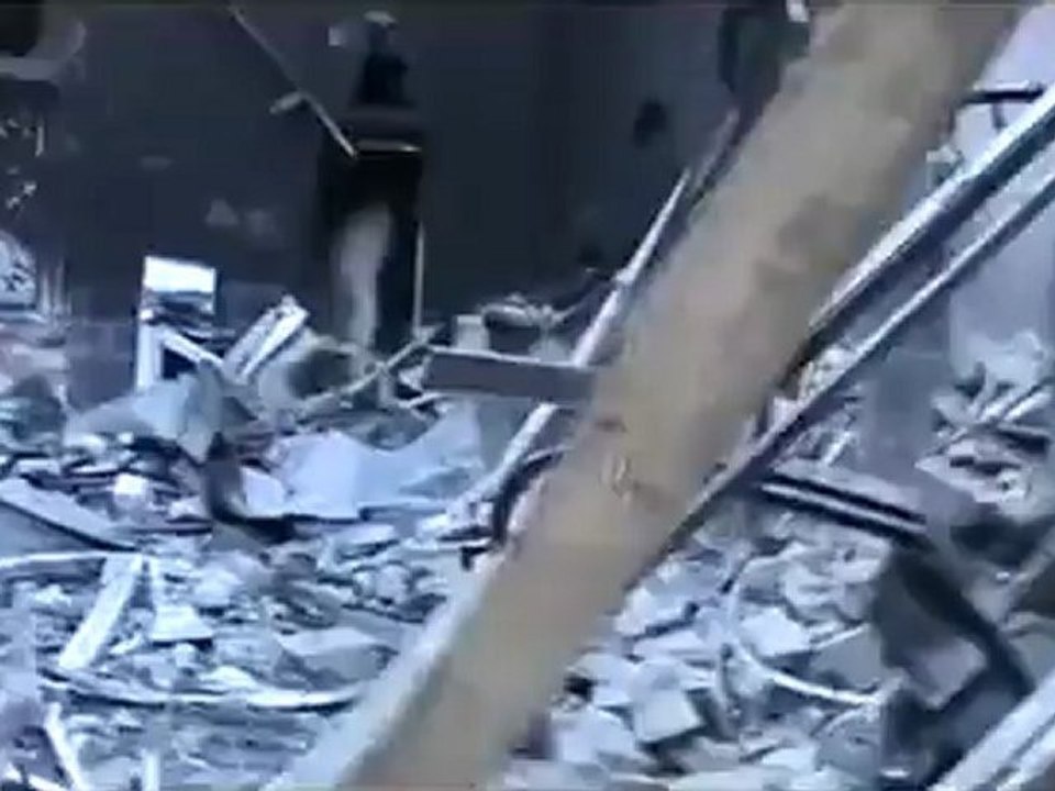 Syria فري برس حمص الحميدية احتراق اثار حمص منها مطعم جوليا الاثري  احتراق بالكامل 9 6 2012 Homs