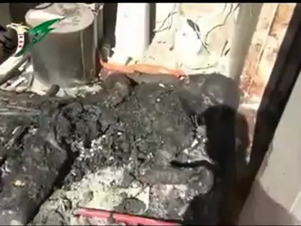 Syria فري برس حماة  المحتلة كفرزيتا   الشهيد عبدالرزاق عبدالكريم اللبن الذي تم التعرف عليه من بين التي وجدت محروقة يوم مداهمة كفرزيتا 06  06 2012   ج1