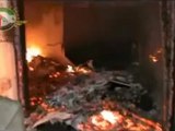 Syria فري برس احتراق المنازل في احياء حمص القديمة نتيجة القصف 9 6 2012