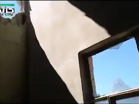 Syria فري برس ريف دمشق آثار القصف العنيف على منازل العزل في حرستا 9 6 2012 ج2 Damascus