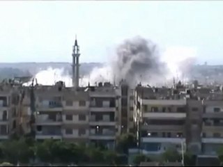 Syria فري برس حمص القصور استهداف المساجد والمنازل وسقوط الصواريخ9 6 2012 Homs