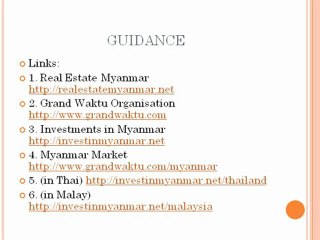 Real Estate Business in Burma Is Growing Dramatically