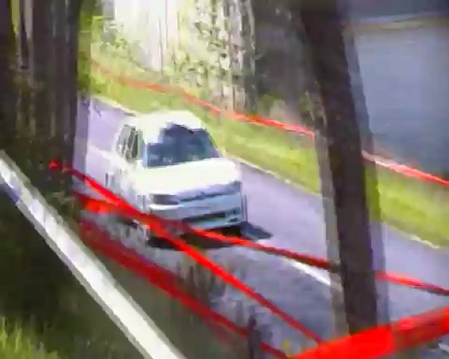 Rallye de la Haute Vallée de la loire 2012. Passage de l'équipage VEYRE/LACROIX