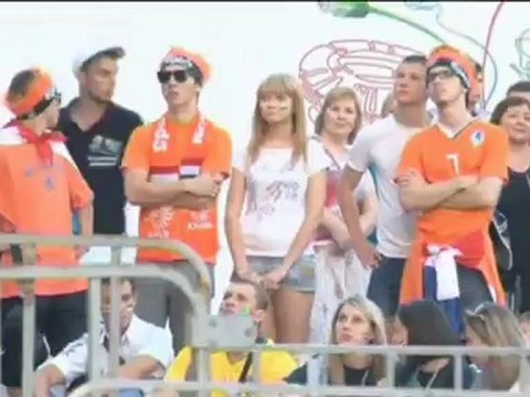 Danemark - Les supporters laissent éclater leur joie.