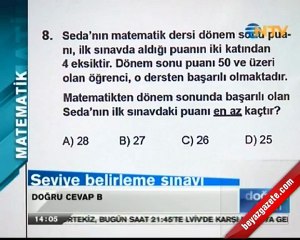 SBS 2012 Matematik soru çözümleri