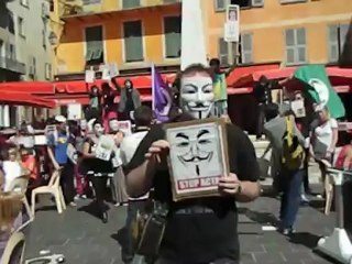 16/ manif contre ACTA / 9 juin 2012 / Anonymous - Parti Pirate