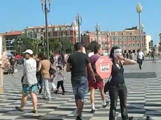 17/manifestation contre ACTA à Nice / anonymous / parti Pirate/ 9 juin 2012
