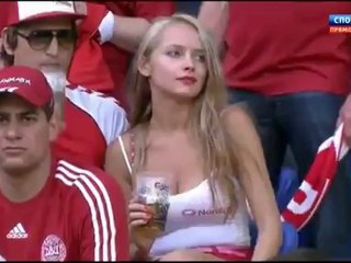 Sexy danish fan girl (Nederland vs Denmark 0-1)