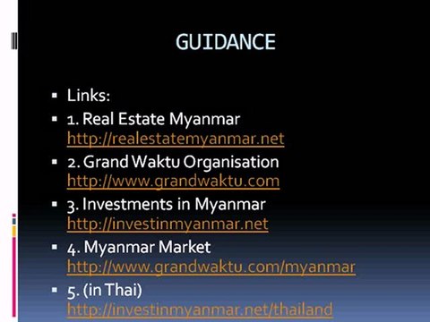 Buying Land in Myanmar