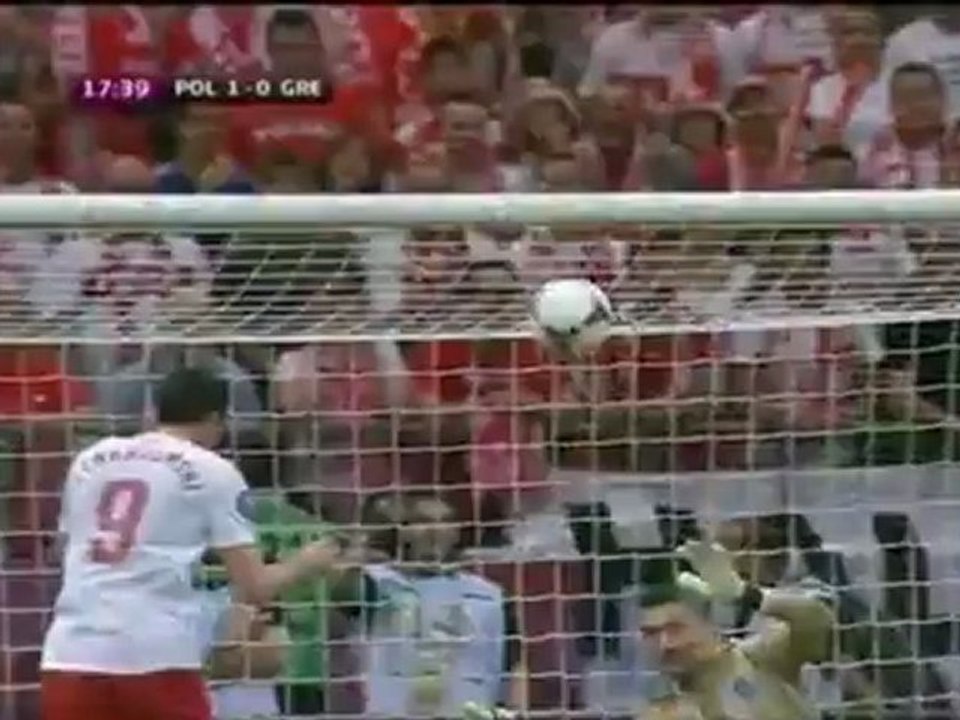 Poland 1:1 Greece 8.6.2012 Lewandowski goal