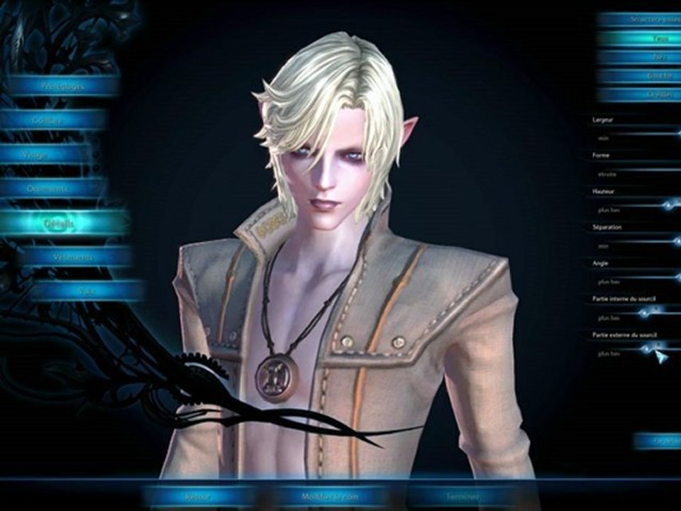 Tera Online : Création personnage : Haut elfe homme