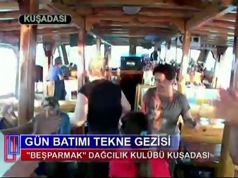 GÜN BATIMI TEKNE TURU BEŞPARMAK DAĞCILIK KULÜBÜ KUŞADASI