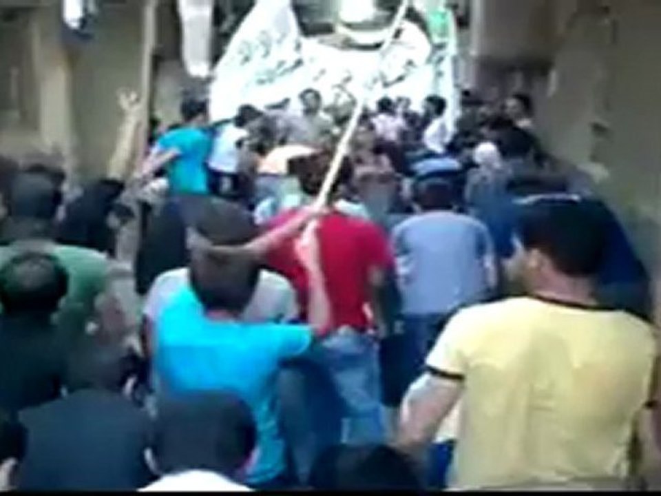 Syria  فري برس  دمشق مظاهرة حي العسالي بدمشق هتفت للاحياء المجاورة وللمدن 10 6 2012 Damascus