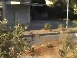 Syria فري برس حماة المحتلة مدني يهرب من رصاص القناص 10 6 2012 Hama