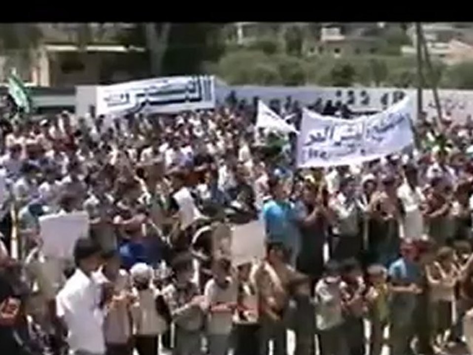Syria فري برس  ادلب جسرالشغور البشيرية مظاهرة الاحد 10 6 2012 Idlib