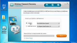 Unlock Password on Windows Local or Domain by Burning a Bootable CD/DVD/USB Flash Drive